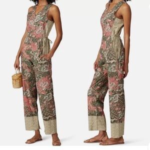 Warm NY Jumpsuit Green Pink Floral Size 1